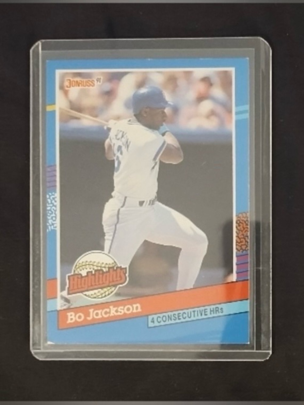 Bo Jackson 1990 Leaf Donruss #BC-10 HIGHLIGHTS 4 Consecutive HRs Royals MLB Card